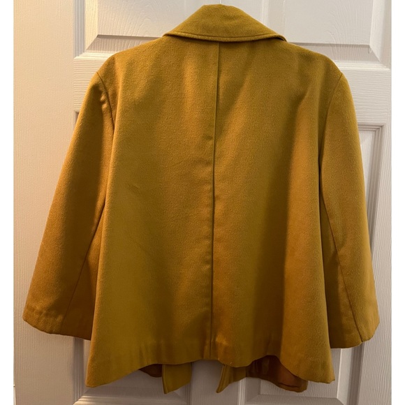 🌟Vintage Harve Bernard Cute Dark Yellow 100% Wool Winter Fall Autumn Coat XL🌟 - Picture 8 of 8